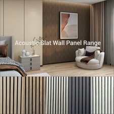 Slat Wall Panels Wood Veneer Acoustic Decorative 600mm x 2400mm Natural Luxury