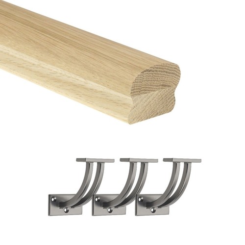 Oak cottage loaf handrail - handrail, with