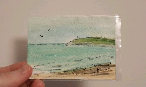 Aceo miniature watercolour - aceo,