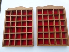 two x Vintage Wooden Rectangle