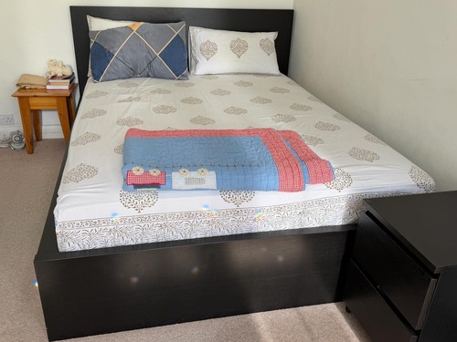 Black storage bed - black, with
