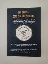 Horse Racing Official Cheltenham Gold Cup 100 Year Pin Badge New And Sealed FP
