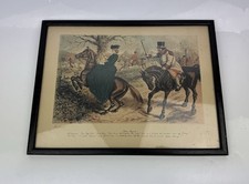 John Leech Framed Print ‘Gone Away’ Hunting - Horses 1850’s - 36 X 27 cm