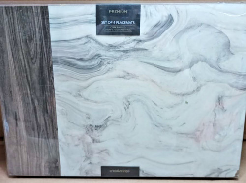 Marble printed cork - marble, backed