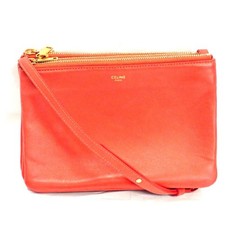 Celine Trio Shoulder Bag CrossBody Leather Women's Japan