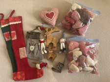Lots Of French Christmas Decorations In Red/cream including- Ski Chalet