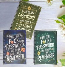 A5 Password Log Book – Funny Spiral Notepad Notebook for Internet & Login Info