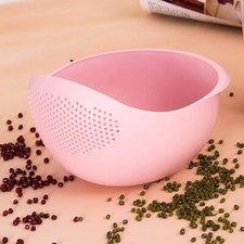 Bowl Drain Basket Fruit Bowl Washing Drain 1PC- Colander Rice Basket with Handle
