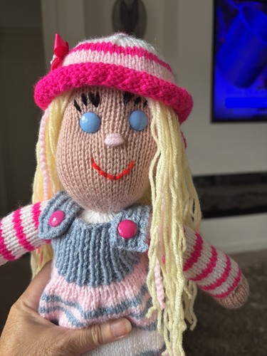 Hand knitted rag doll 5 - hand, 18.5
