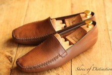 Church's Brown Leather Slippers Loafers House Shoes Men's UK 7 US 8 EU 41