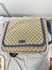 Gucci Baby Changing Bag GG Monogram Canvas, Changing Mat, Bottle Holder, Brown