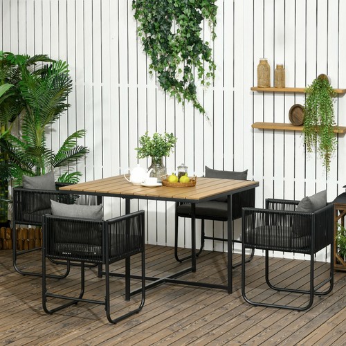 Outsunny rattan dining set - rattan,