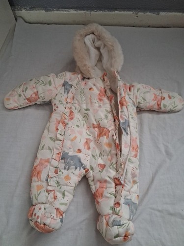 George girls cream snowsuit - ,