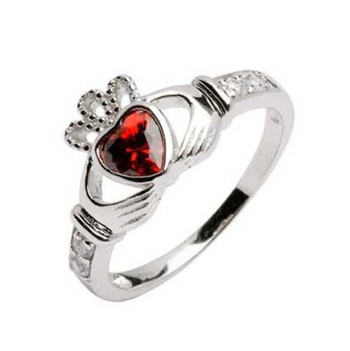 Sterling silver claddagh ring - silver,