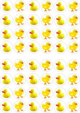 48 Yellow Ducks Mini Cupcake