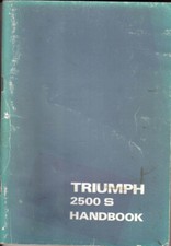 Triumph 2500 S Saloon & Estate Original Handbook 1975 No. RTC 9238 Edition 1