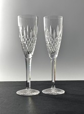 Stuart Crystal Pair Of 21cm Shaftesbury Champagne Flutes Glasses