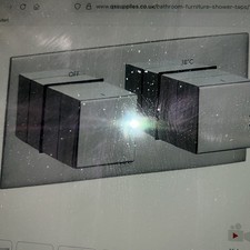 Vado Notion Concealed Rectangular Chrome Shower Valve 2 Controls