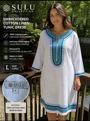 Sulu white blue embroidered - sulu,