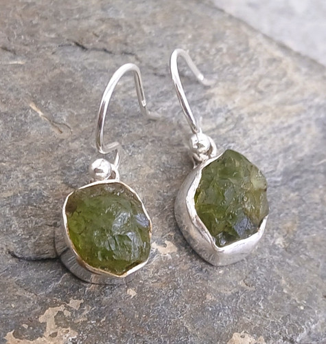 925 silver rough peridot - silver,