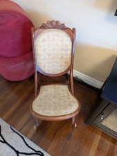 Folding antique wood rocking - wood,