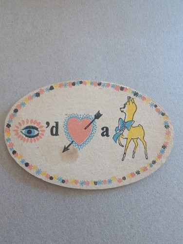Babycham beer mat - babycham,