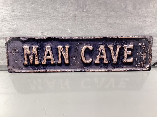 Metal sign man - metal, cave: