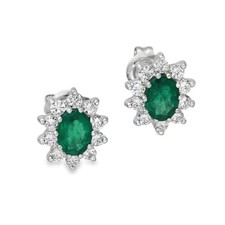 18ct White Gold Emerald &