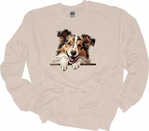 Peeking shetland sheepdog - peeking,