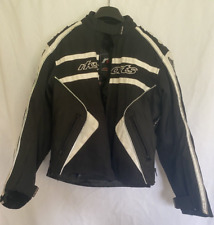 Mens RK Sports Motorcycle Jacket Black White UK Size Medium Biker Clothing