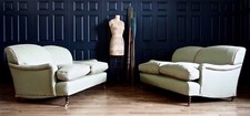 A pair of George Smith 6ft Signature Sofas to be newly upholstered to order