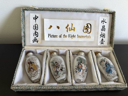 Chinese glass snuff bottles - glass,