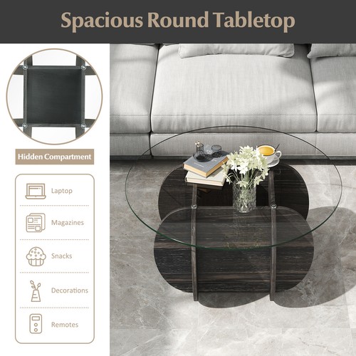 89cm round coffee table - round,