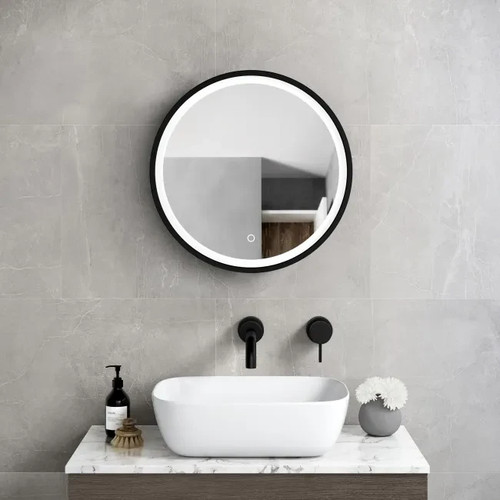 Mollie black framed round - black,