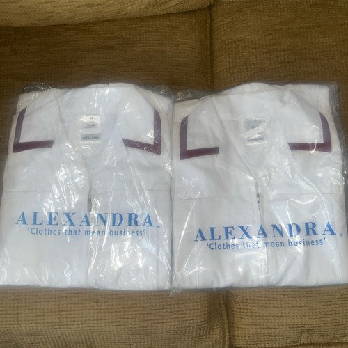 Two white maroon piped - maroon,