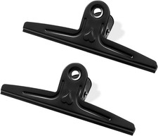 Extra Large Bulldog Clips Black, 2 Pcs Heavy-Duty Jumbo Bull Clips 30Cm XXL Stai