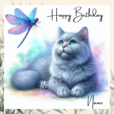 Personalised russian blue cat - personalised,