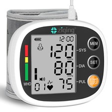 Ziqing Digital Automatic Blood Pressure Monitor Wrist LCD BP Machine Heart Rate