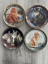 Danbury Mint Lesley Anne Ivory Cats Collection 4 Collector Plates