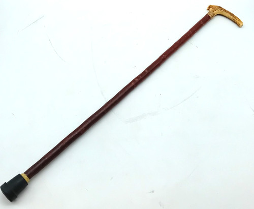 Antique walking stick horn - stick,
