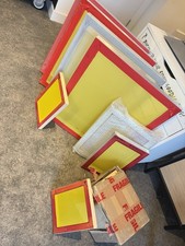 Job Lot of Screen Printing Screens – Mixed Sizes & Condition