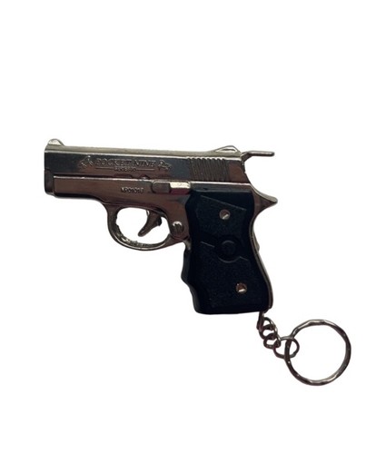 Pistol lighter keyring novelty - pistol,