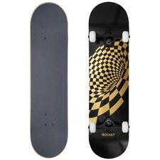 ROCKET Complete Skateboard - Twisted Foil Gold  7.5 " x 31" Beginners