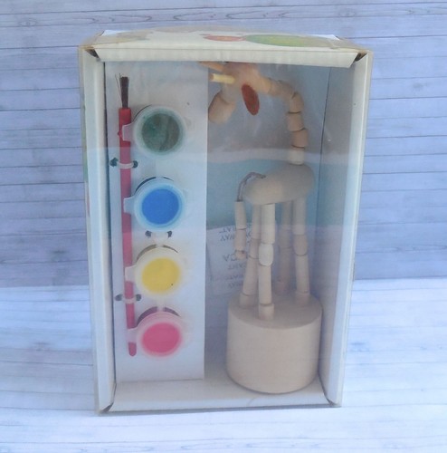 Wood animal push puppet - wood,