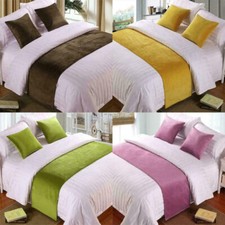 Velvet Bed Luxury Runner Scarf / Bed Tail Cover Cushion Hotel Home Bedroom Decor