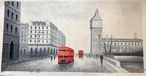 London street scene painting - street,