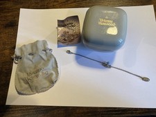 Vivienne Westwood Silver Tone Crystal Orb Bracelet