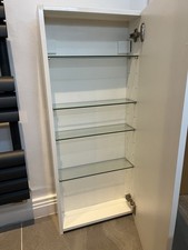 IKEA GODMORGON bathroom wall cabinet 1 door XL Gloss White With Glass Shelves