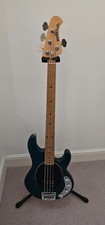 Ernie Ball Music Man Stingray Bass 3 EQ H Translucent Teal maple Neck maple Fret
