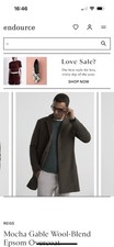 Reiss Wool Blend Coat L New